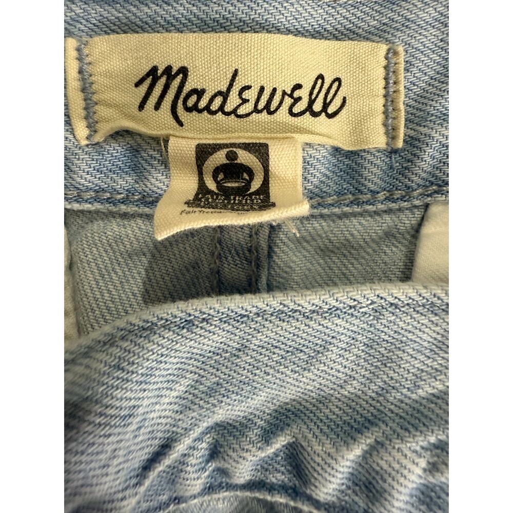 Madewell The Harlow Wide-Leg Jeans Airy Denim Sz 32 Noll Wash Pleated Baggy - Picture 8 of 14